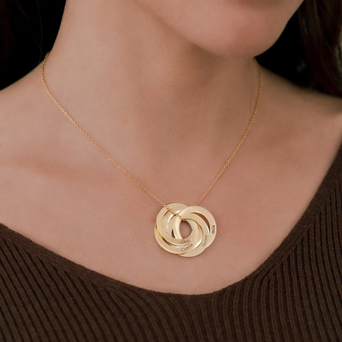 Personalized Linked Circle Necklace