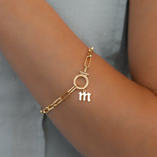 Old English Letter Charm