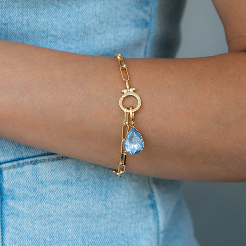 Teardrop Birthstone Charm