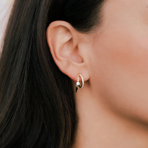 The Nova Double Hoop Earrings