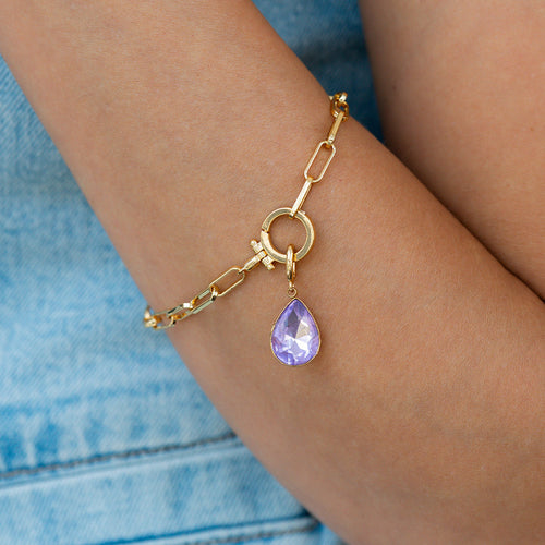 Teardrop Birthstone Charm