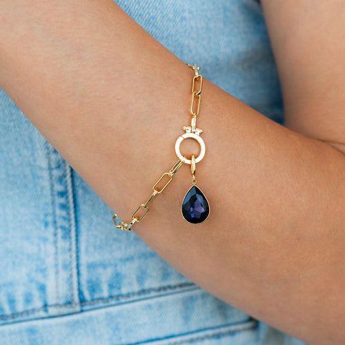 Teardrop Birthstone Charm