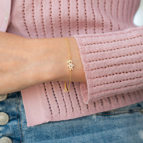 Personalized Mom Bracelet With Birthstone Kids