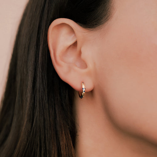 Falling Stars Huggie Hoop Earrings