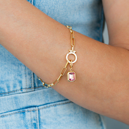 Baguette Birthstone Charm
