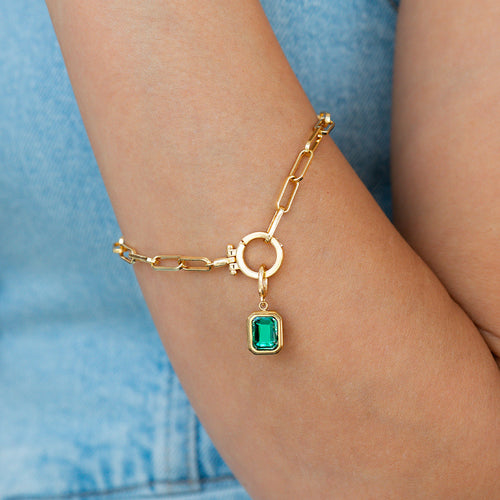 Baguette Birthstone Charm