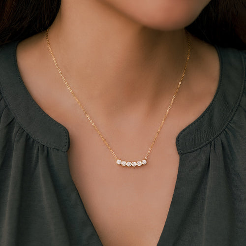 Classic Bezel-Set Diamond Necklace