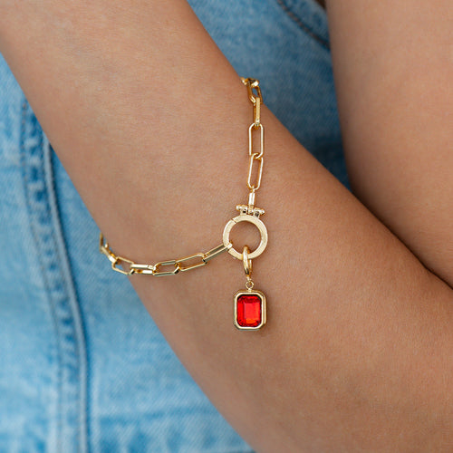 Baguette Birthstone Charm