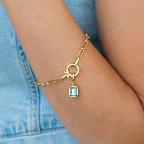 Baguette Birthstone Charm