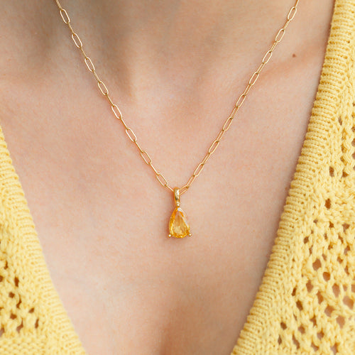 Teardrop Birthstone Charm