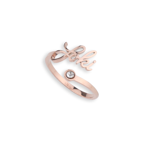 Custom Name Birthstone Ring