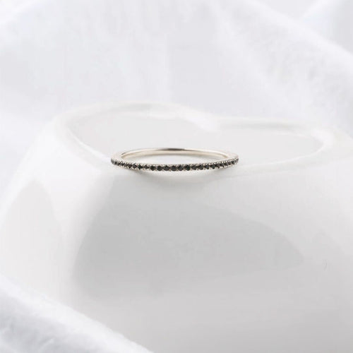 Black Diamond Eternity Stacking Ring