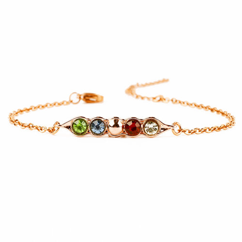 Peas in a Pod Birthstone Bracelet