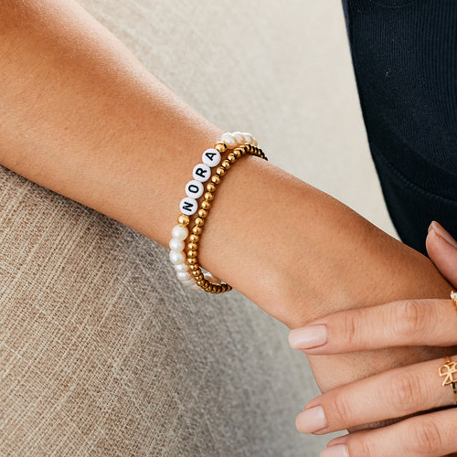 Custom Pearl Beaded Friendship Bracelet