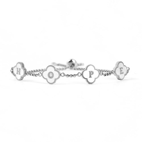 Clover Custom Name Bracelet