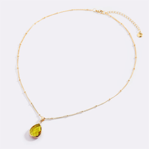 Birthstone Drop Pendant Necklace