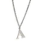 Crystal Accent Letter Satellite Necklace