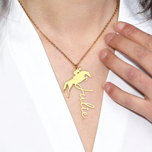 Equestrian Name Necklace