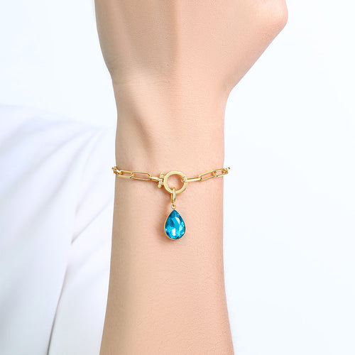 Teardrop Birthstone Charm