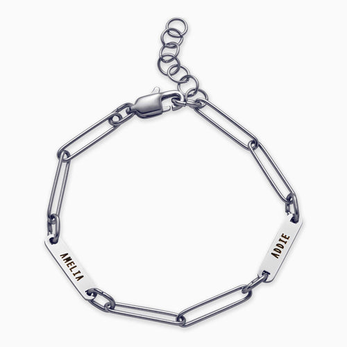 Personalized Paperclip Name Bracelet