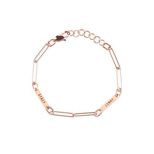 Personalized Paperclip Name Bracelet