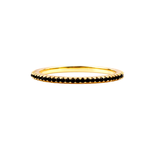 Black Diamond Eternity Stacking Ring