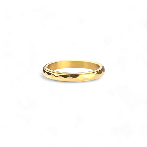 Dainty Hammered Band Spinning Fidget Ring