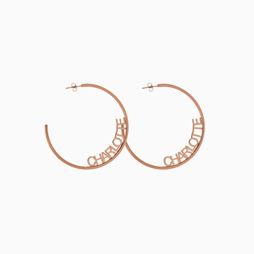 Personalized Name Hoop Earrings