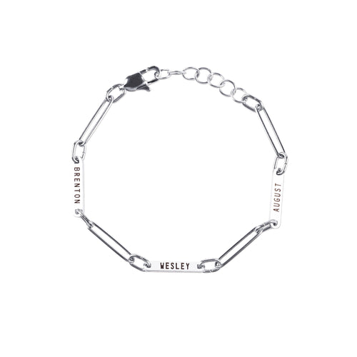 Personalized Paperclip Name Bracelet