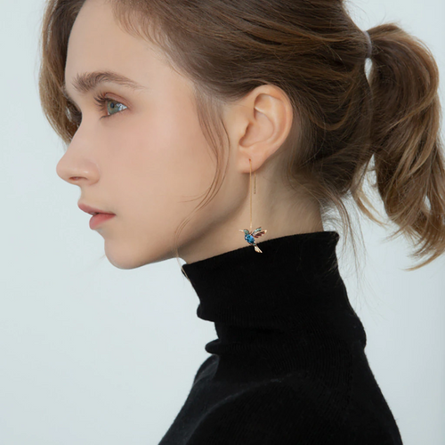 Hummingbird Drop Earrings
