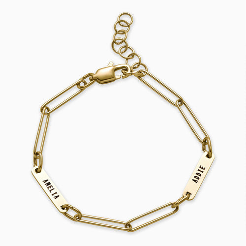 Personalized Paperclip Name Bracelet