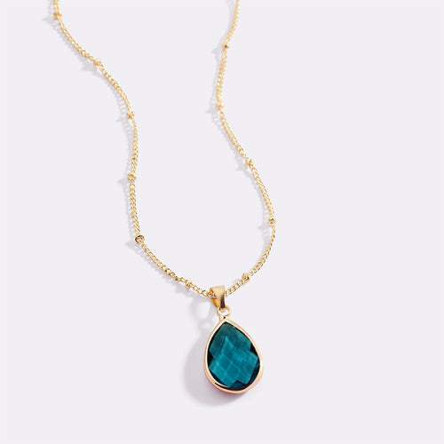 Birthstone Drop Pendant Necklace