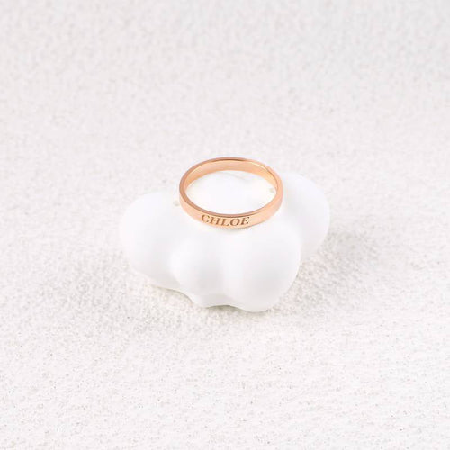 Dainty Personalized 2mm Stacking Ring