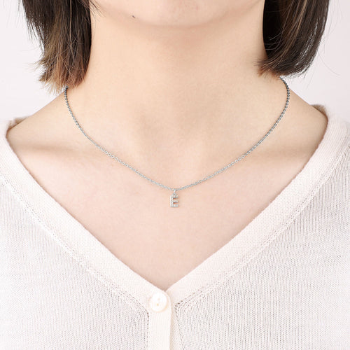Pave Uppercase Initial Necklace