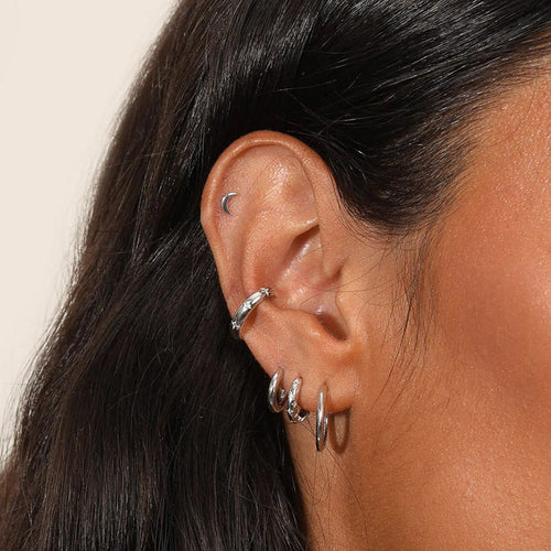 Falling Stars Huggie Hoop Earrings