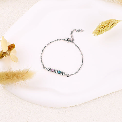 Peas in a Pod Birthstone Bracelet