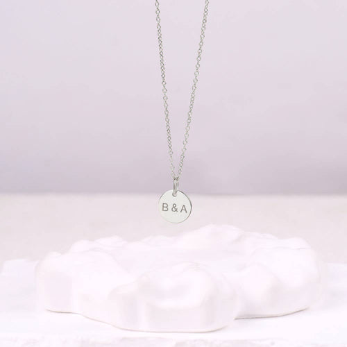 Love Disc Initial Necklace