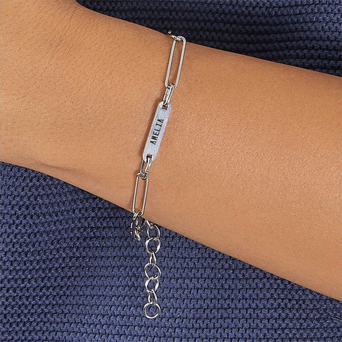 Personalized Paperclip Name Bracelet