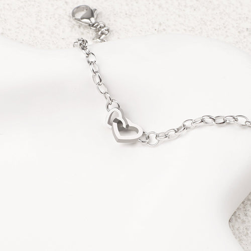 Interlocking Mini Heart Bracelet