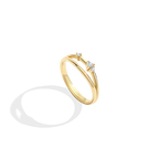 Crescent Moon Diamond Ring