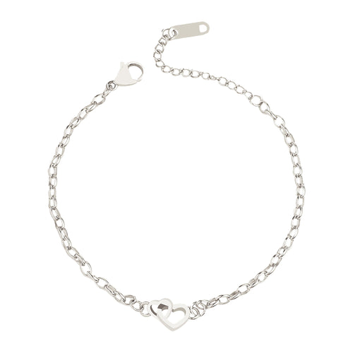 Interlocking Mini Heart Bracelet