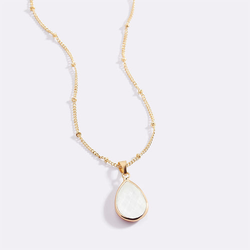 Birthstone Drop Pendant Necklace