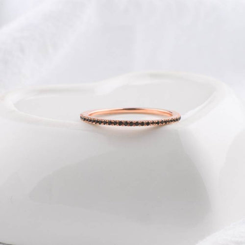 Black Diamond Eternity Stacking Ring