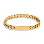 8mm Magnetic Clasp Cuban Chain Bracelet