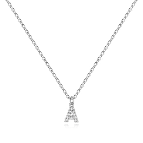 Pave Uppercase Initial Necklace