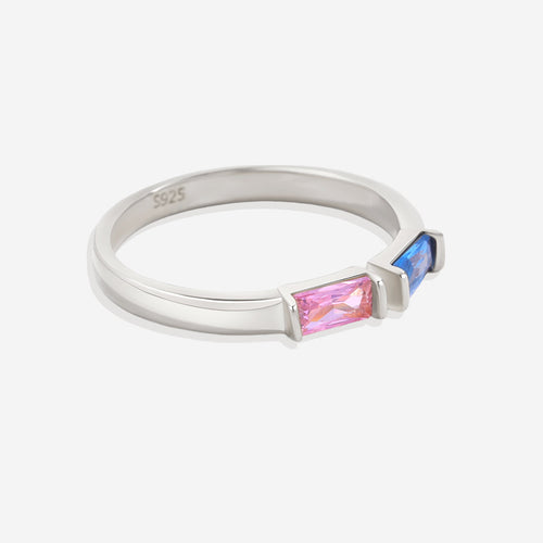 Adjustable Double Birthstone Ring