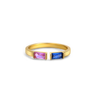 Adjustable Double Birthstone Ring