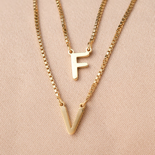 Alice Double Letter Necklace