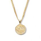 Astrological Sign Coin Pendant Necklace