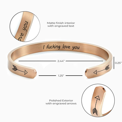 I Fucking Love You Personalizable Cuff Bracelet